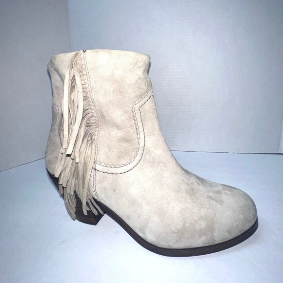 Sam Edelman Women's Suede Leather Louie Fringe Ankle Bootie Boots Size 8.5  NWT - Picture 11 of 15